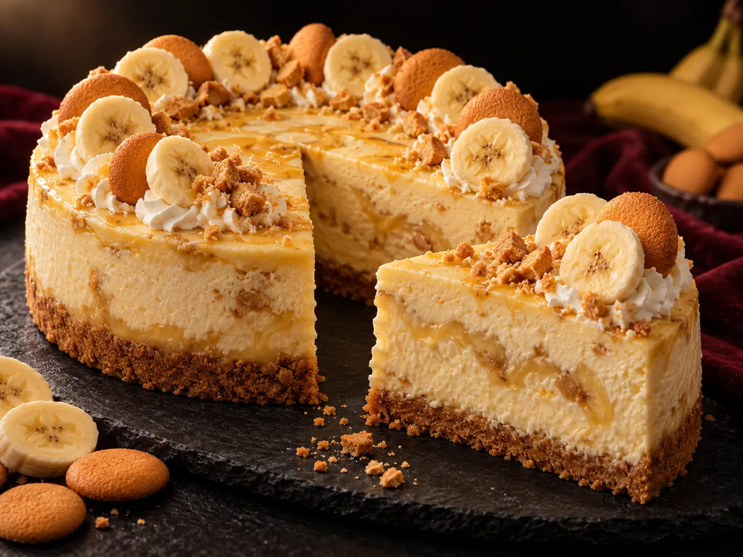 Banana Pudding Cheesecake Slice