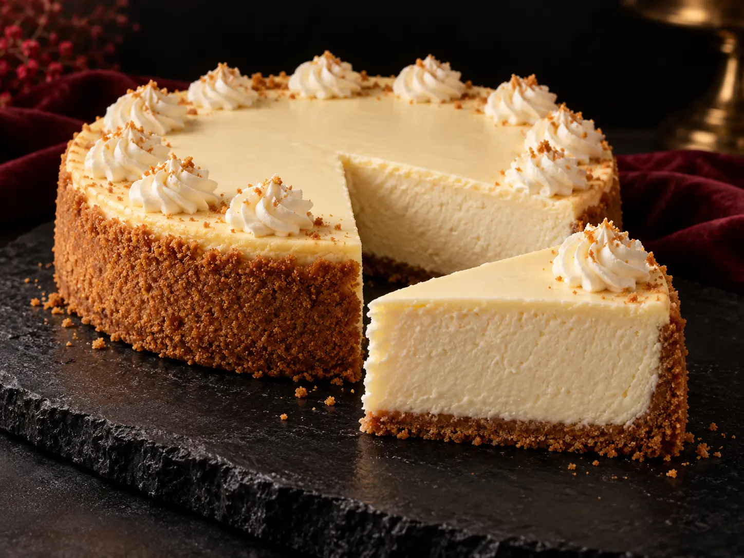 Classic Velvet Cheesecake Slice