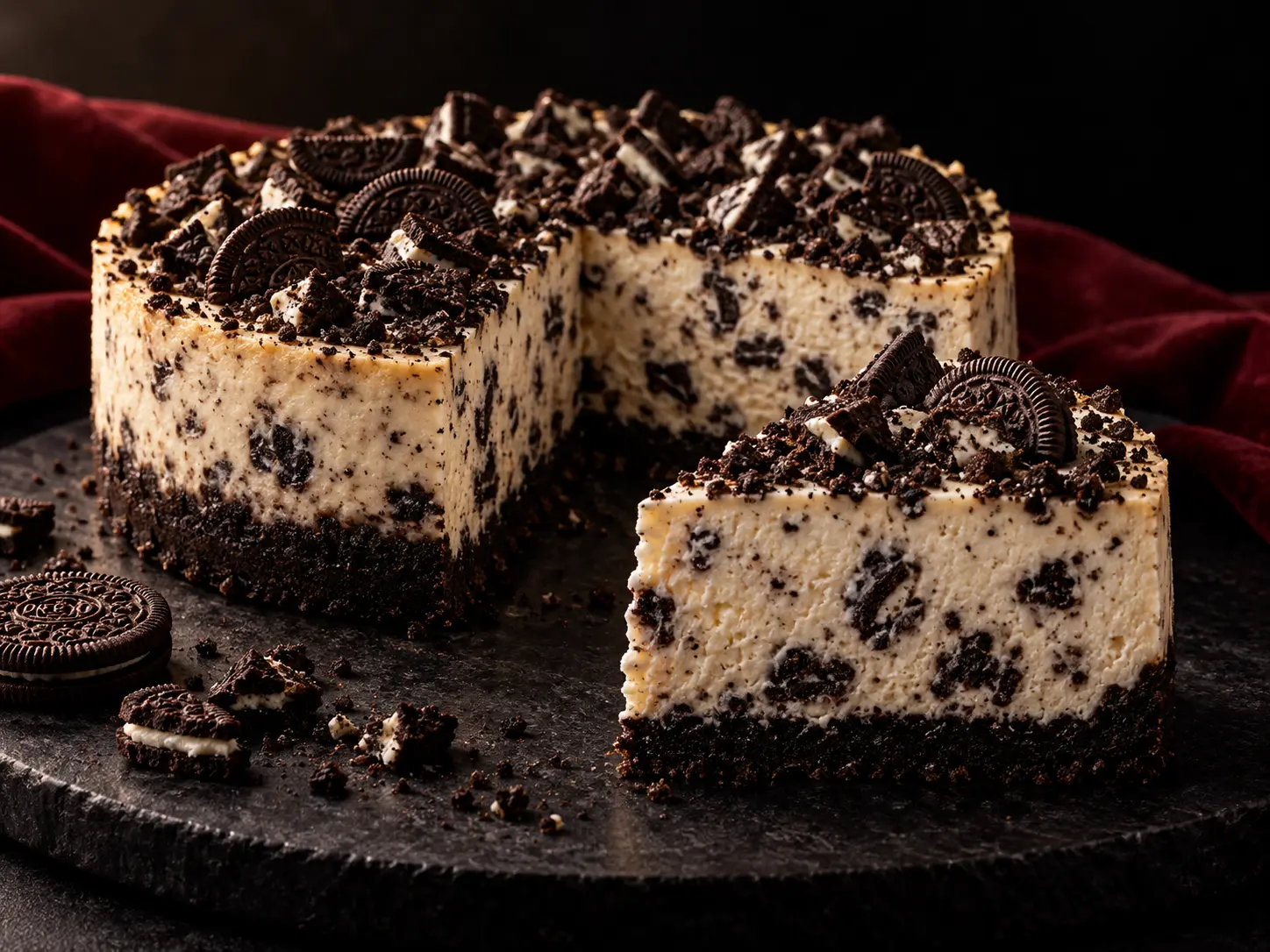 Oreo Cheesecake Slice