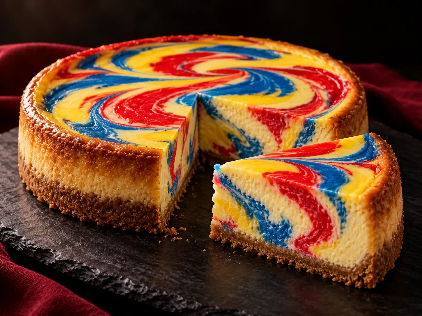 Superman Cheesecake Slice